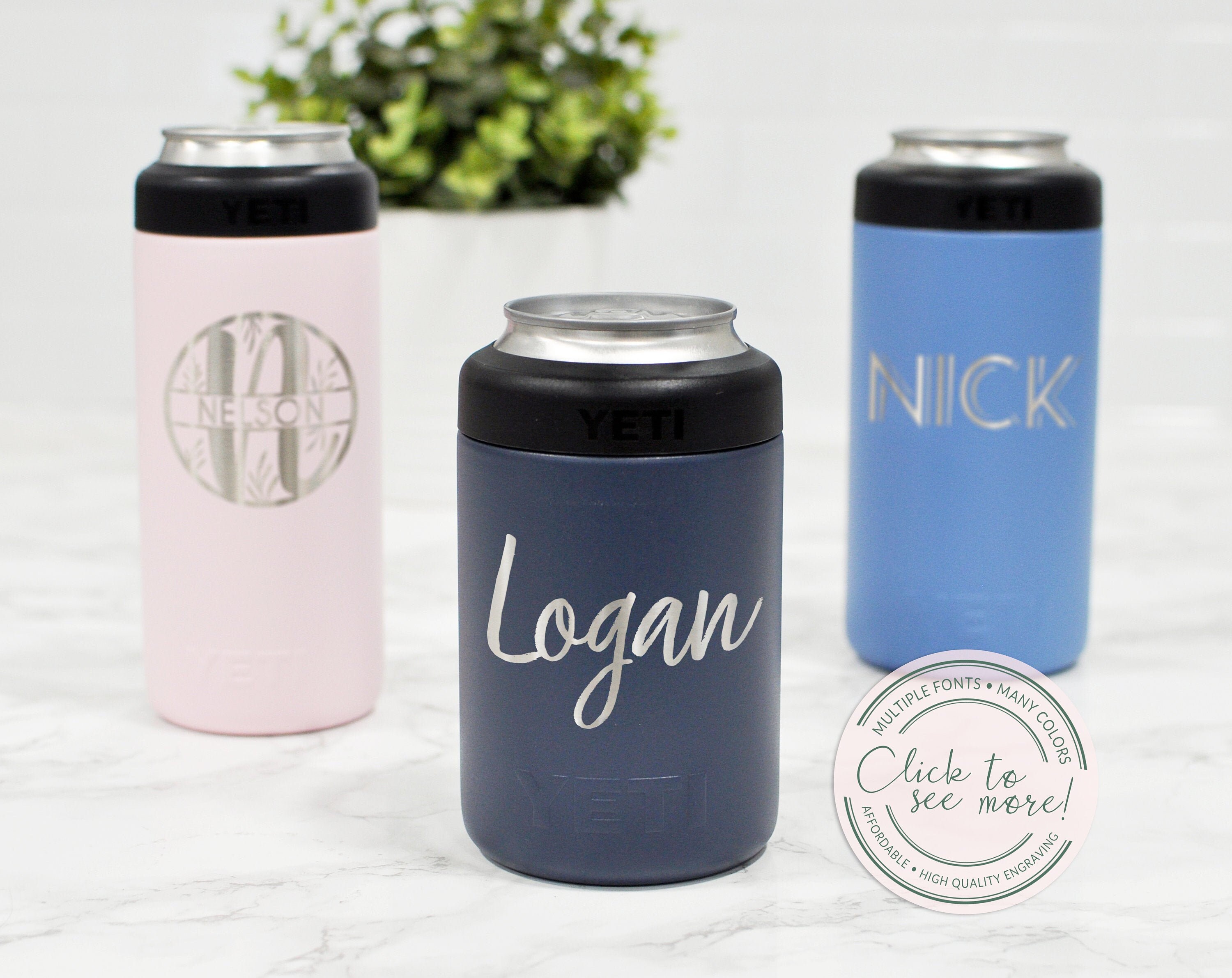 Personalized YETI Rambler 12 oz Colster Slim - Stainless - Customized Your  Way with a Logo, Monogram, or Design - Iconic Imprint