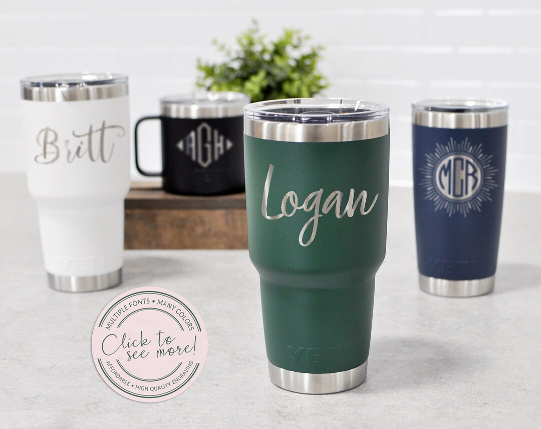 Yeti, Rambler, Rambler Tumbler, 20 oz., 20oz, tumbler, insulated tumbler,  travel cup, travel mug, stainless steel, drinkware, laser etched, laser  engraved, personalized, customized, customizable, perfect etch