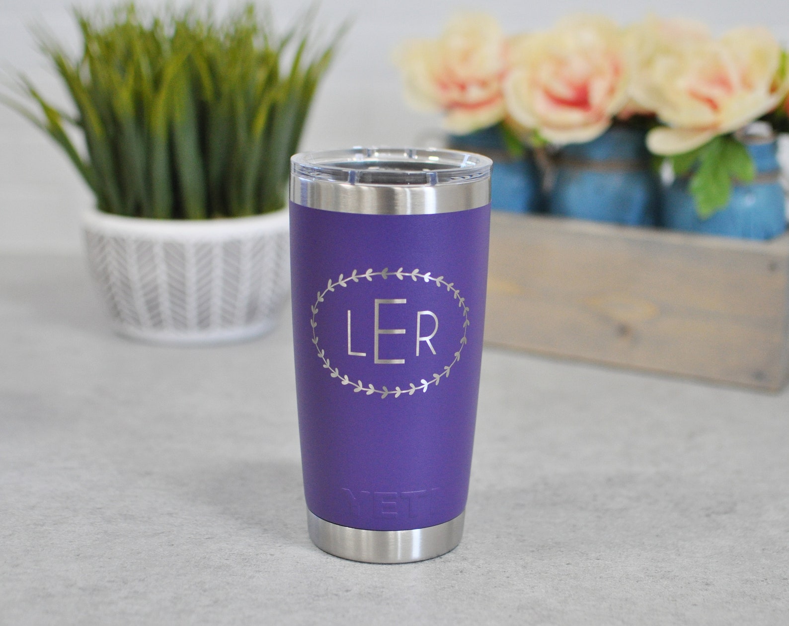 Etched Yeti Tumbler 20 oz Yeti Tumbler Yeti Powder Coat Etsy
