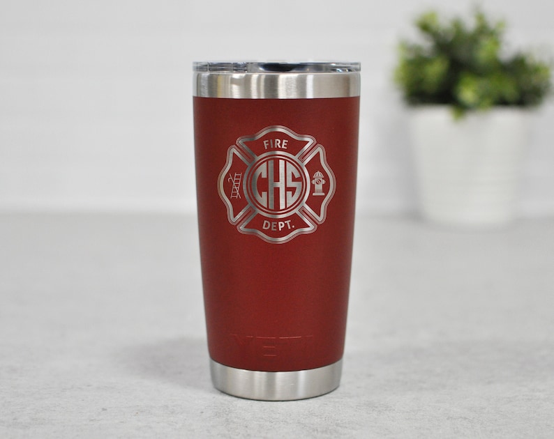 Custom Firefighter Yeti Fire Rescue Tumbler Firefighter Etsy
