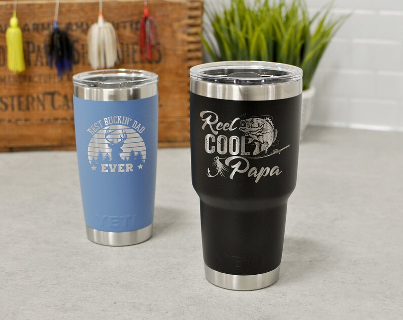 Engraved Hunting Yeti Fishing Yeti Fathers Day Tumbler Etsy