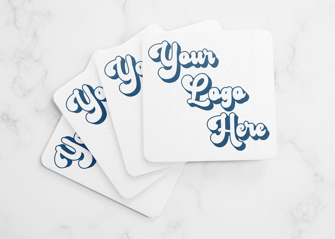Custom Logo Coasters Promotional Coasters Heavyweight Paper Coasters