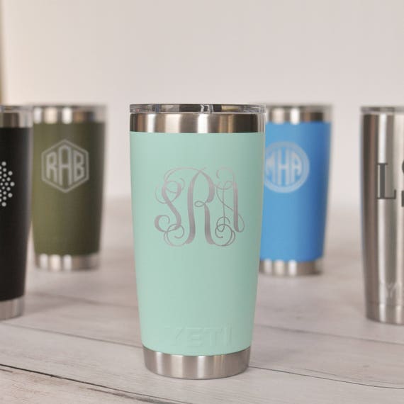 Etched Yeti Tumbler 20 oz Yeti Tumbler Yeti Powder Coat