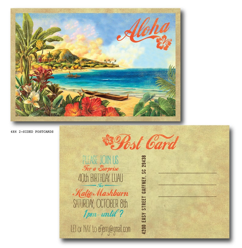 Aloha Birthday Postcards 100