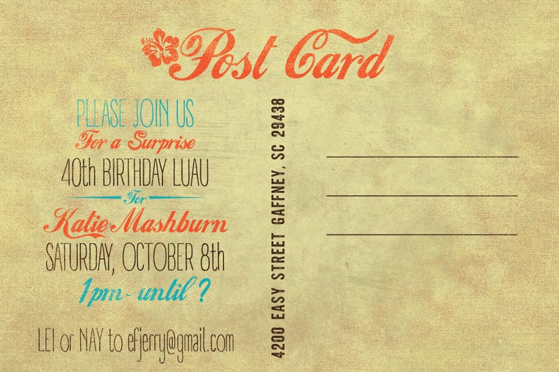 Aloha Birthday Postcards 100