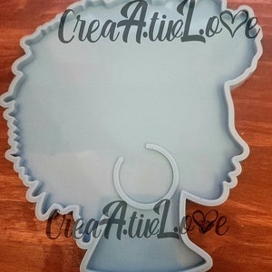 Woman Head with Earring Resin Mold