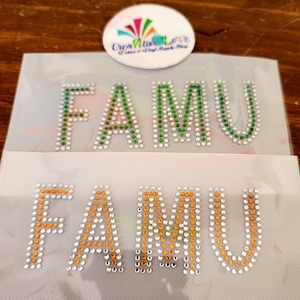 FAMU Rhinestone Transfers Small