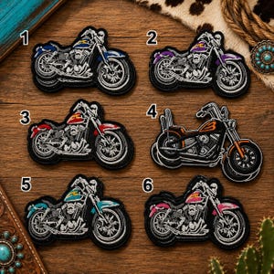 Motorcycle Embroidered Patch | Biker Chopper Patch | Motorcycle Jacket & Vest Patch | Trucker Hat Patch | Biker Gift | Motorcycle Lover