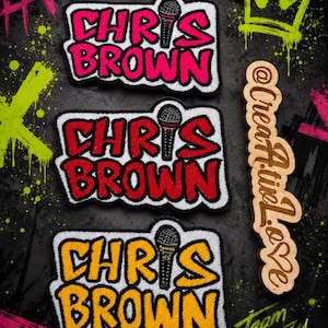 Chris Brown Name Embroidery Patches
