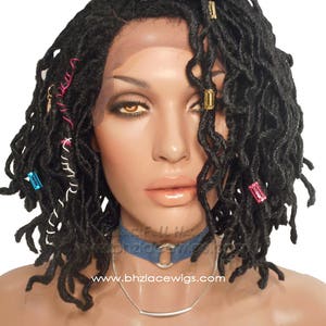 EXCLUSIVE! Sister loc faux locs dread lock wavy sister locs Lace Front Wig black locs lace front wig braided wig Fully Hand twisted Lace Wig