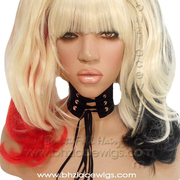 NEW! Harley Quinn wig Harley Quinn ponytail wig pigtails wig pigtail wig ponytail wig blonde ponytail wig blonde pigtail wig cosplay wig