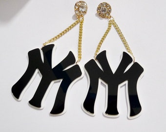 NEW NY symbol Earrings New earrings dangle earrings big dangle earrings basketball wives earrings