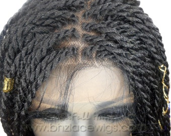 NEW! two strand twist lace wig, senegalese lace front wig, twist wig, extra Long Fully Hand twisted Lace Front Wig Poetic Justice Box Braids