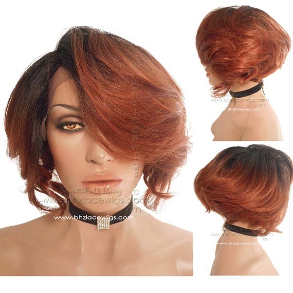 New Senorita Short Wig Feathered Wig Short Angle Cut Tapered Etsy