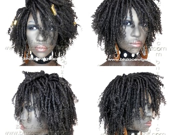 Kenyatta Full cap TWIST OUT wig faux locs dreads Lisa Bonet inspired Locs Braided Wigs | Faux Locs Wig  main image 4