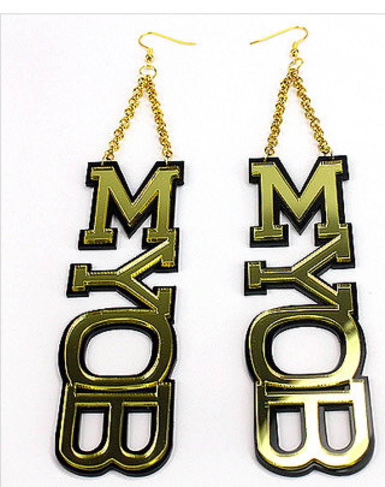 NEW MYOB Earrings mind your own business New earrings dangle earrings big dangle earrings basketball wives earrings image 3