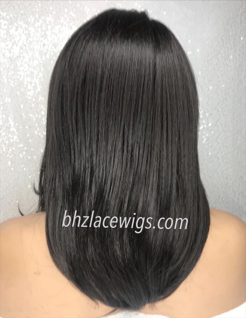 NEW First Lady Pre-plucked hairline Lace front wig sew-in weave feathered bob wig bob lace front wig lace wig bob lace wig black lace wig image 10