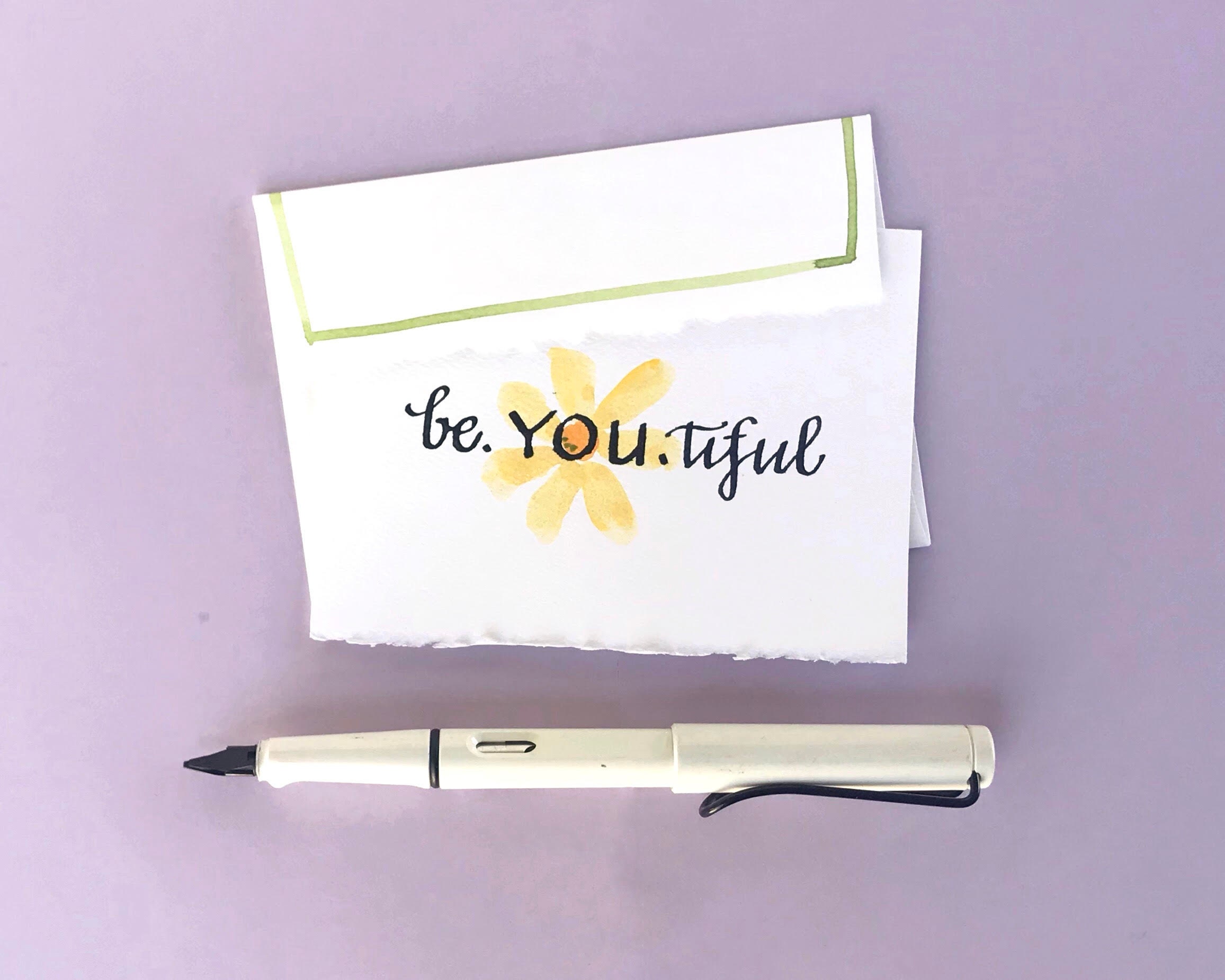 Girl Power Notecards, Affirmation Cards, Hand Painted Floral Card ...