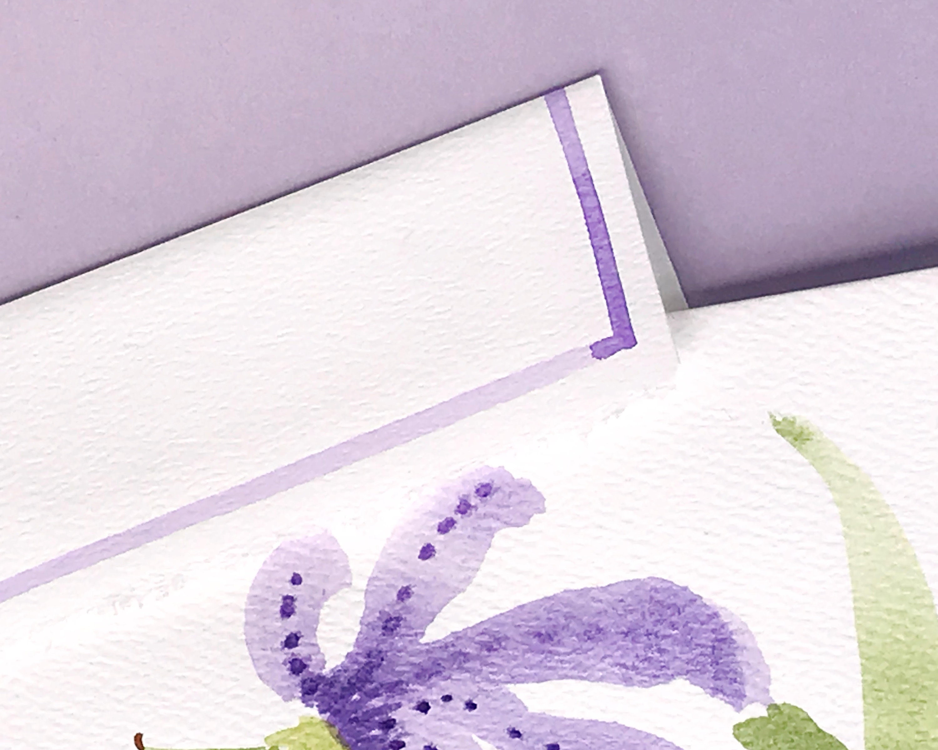 Hand Painted Watercolor Floral Cards, Personalized Stationery Set - Etsy