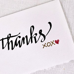 Tarjetas de agradecimiento, tarjetas de gratitud, juego de papelería, caligrafía, arte original imagen 3