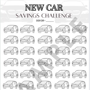New Car Savings Printable, Savings Challenge, Savings Tracker, Money Challenge, Car Savings Challenge| BrittanyBudget