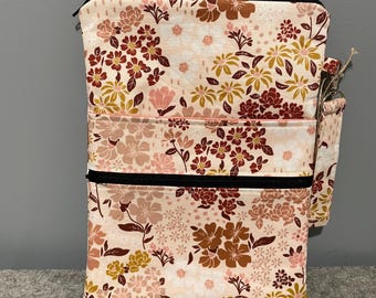 Large zipper closure books sleeve with front zipper pocket