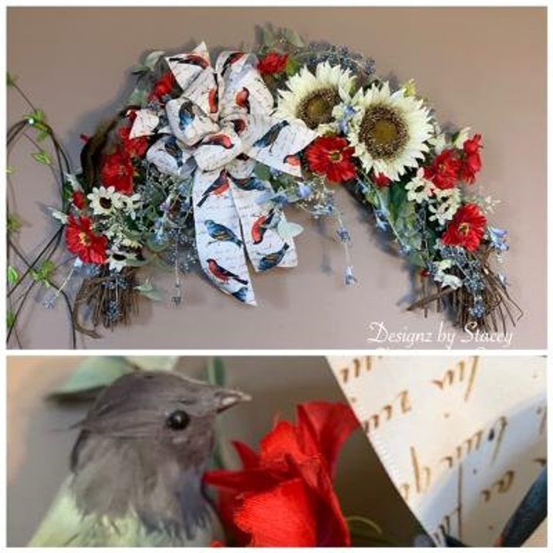 Floral Swag Arrangement Silk Floral Swag Etsy