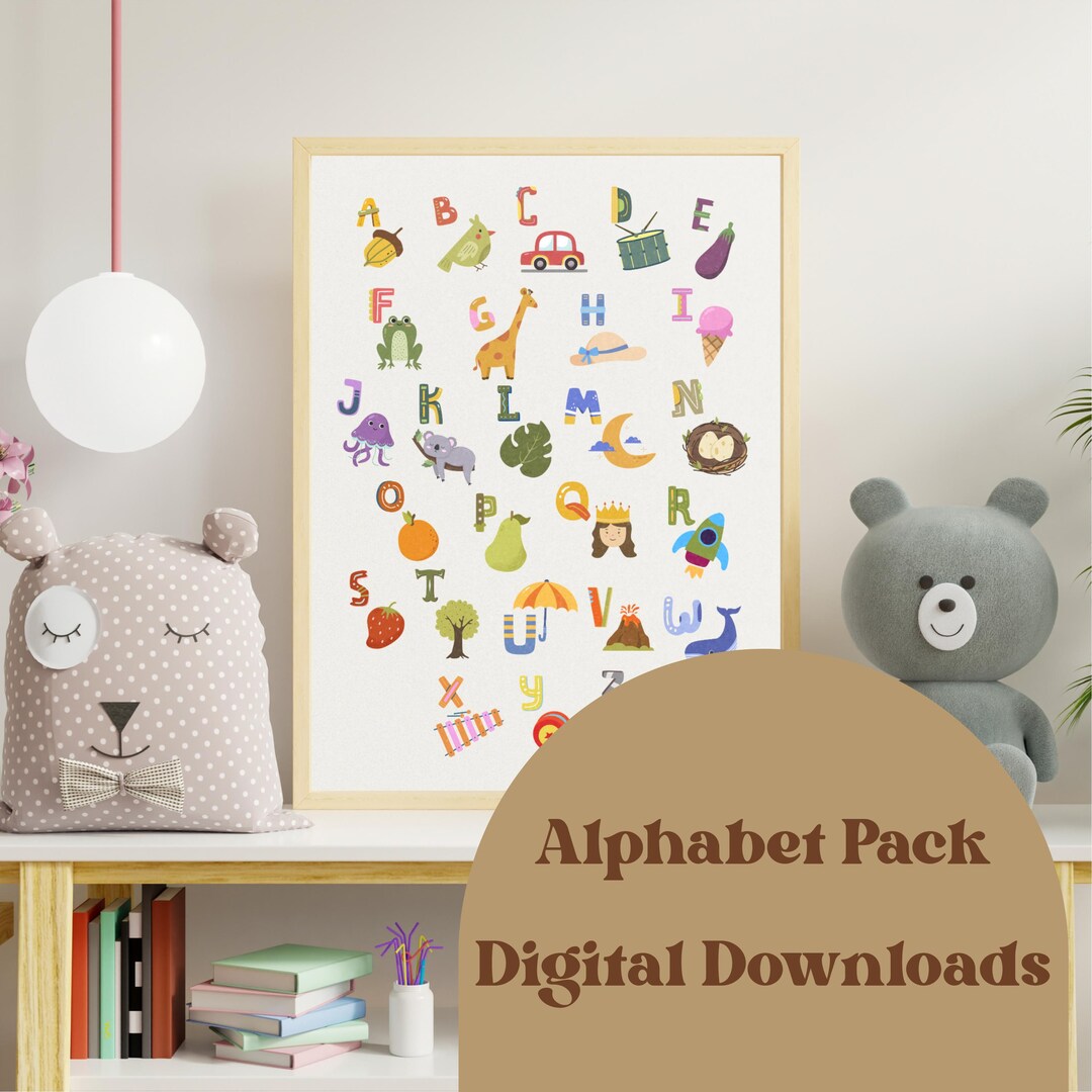 Alphabet Digital Download - Multiple Sizes - Etsy