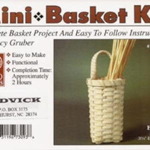 Mini Quill Basket Weaving Kit, Basket Making Kit, Beginner Basket Kit,