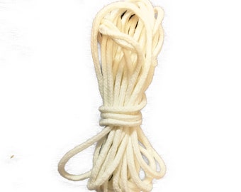 Square Braided Wick for Beeswax Candles, Pillar Candle Wick, All Natural Wick