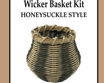 Honey Suckle Wicker Basket Kit, Basket weaving kit, Traditional Craft Kit, Woven Wicker work, Basketry, Creative Craft Kit, Tween Gift,
