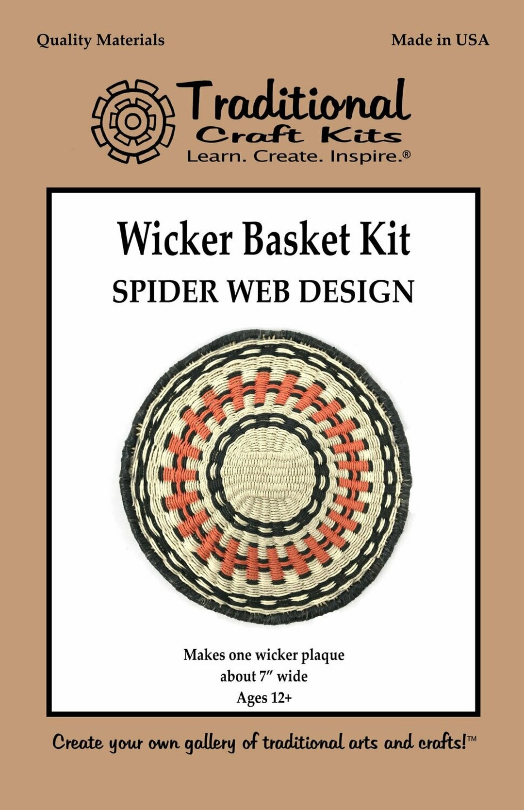 Spider  Design Wicker Basket Kit Basket Weaving Kit Etsy