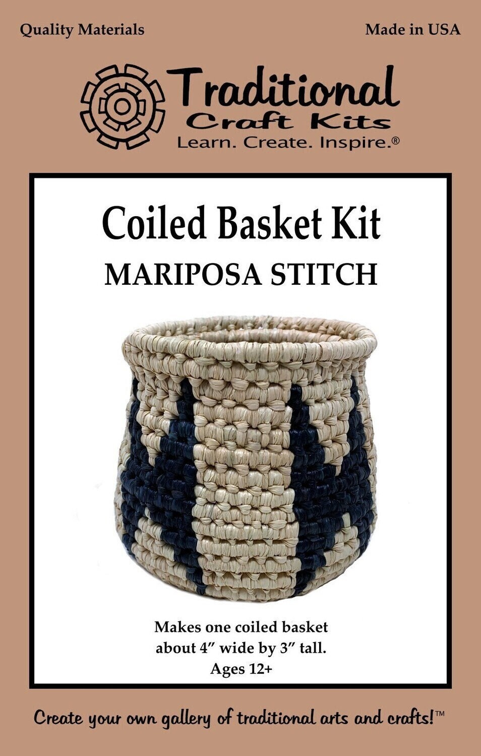 Coiled Basket Kit Mariposa Stitch Basket Weaving Kit Etsy