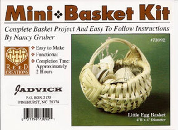 Little Egg Basket Weaving Kit, Basket Making Kit, 4H Project, VBS, Scout,  Homeschool Project, Basketry, Reed Supplies, Craft Kit, 