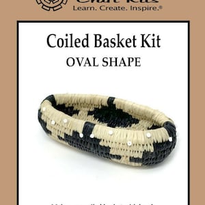 Coiled Oval Basket Kit, Basket weaving kit, Traditional Craft Kit, Basket Raffia, Basketry, Spiral Basket Kit, Tween Gift,