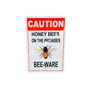 Honey Bee Sign Bee-Ware, Imker Gift, Cadeau voor hem, Cool Gift, Valentijnscadeau, Honey Bee, Kerstcadeau, Bijenteelt Signs, papa cadeau