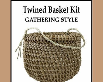 Gathering Twined Basket Kit, Basket weaving kit, Traditional Craft Kit, Basket Twine, Basketry, Creative Craft Kit, Tween Gift,