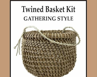 Gathering Twined Basket Kit, Basket weaving kit, Traditional Craft Kit, Basket Twine, Basketry, Creative Craft Kit, Tween Gift,