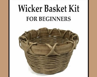 Wicker Basket Kit for Beginners, Basket weaving kit, Traditional Craft Kit, Woven Wicker work, Basketry, Creative Craft Kit, Tween Gift,