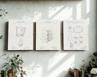Beekeeping Equipment Patents Printed & Framed in glass