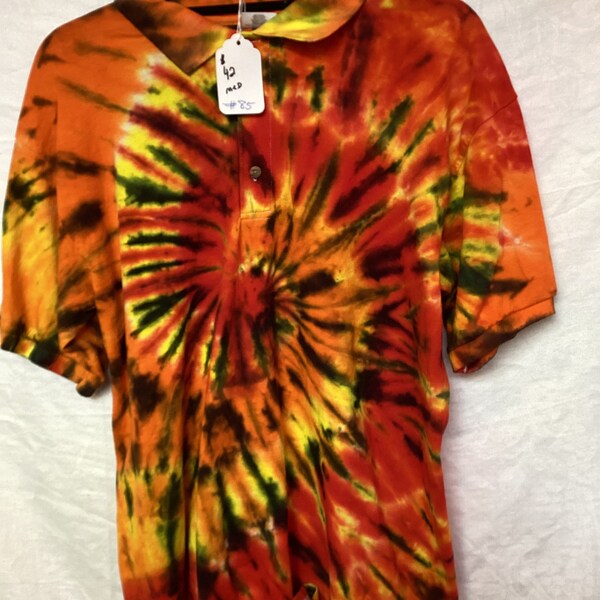 mens polo tie dye