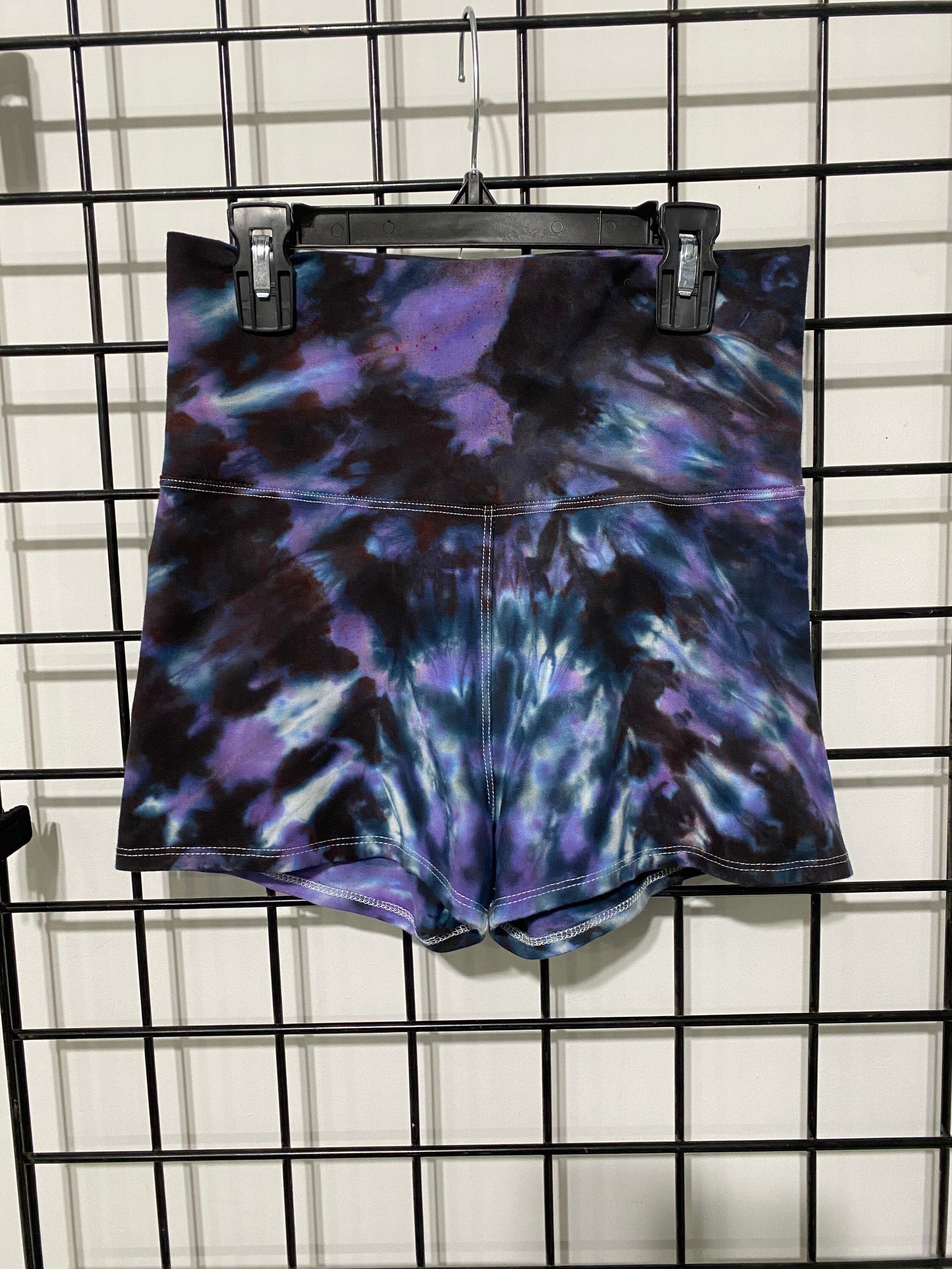 Tye dye shorts size large purple and black Etsy
