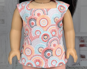 Tunic - Circles Pattern - 18” Doll Clothes