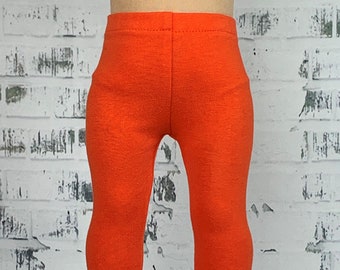 Orange 18 inch Doll Leggings - Cotton/Spandex - Doll Clothes made to fit 18" Dolls