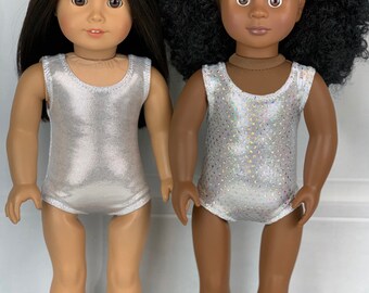 Gray Leotard Fits 18 inch American Girl Dolls