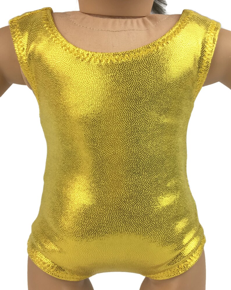 Shiny Yellow Leotard Doll Clothes fits 18 American Etsy