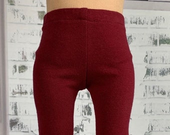 Burgundy 18 inch Doll Leggings - Cotton/Spandex - Doll Clothes made to fit 18" Dolls