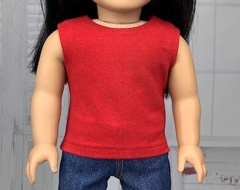 Red Tank Top - Doll Clothes made to fit 18" American Girl Dolls