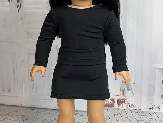 Cheer Outfit- Matte Black, Shiny Black or White -18 inch Doll Clothes for 18" Dolls