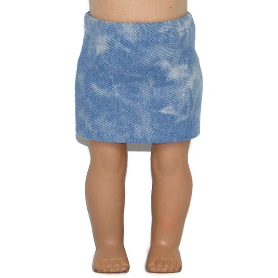 tie dye denim skirt